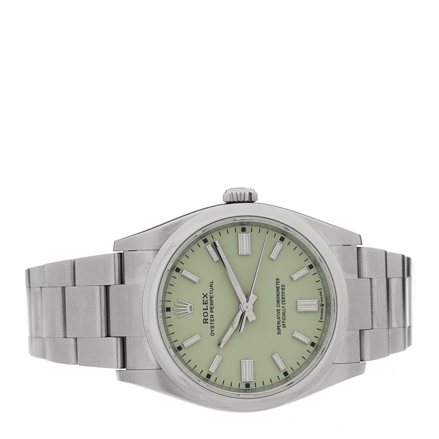 Rolex Stainless Steel 36mm Oyster Perpetual Watch Pistachio 126000 2 of 5