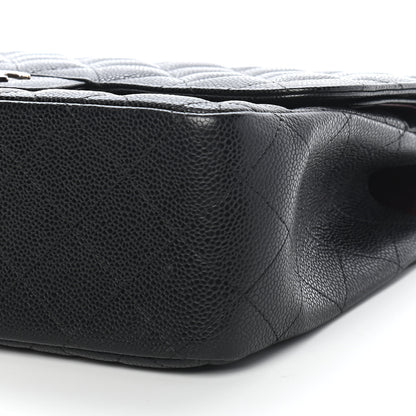 Chanel Caviar Quilted Jumbo Double Flap Black 9 of 9