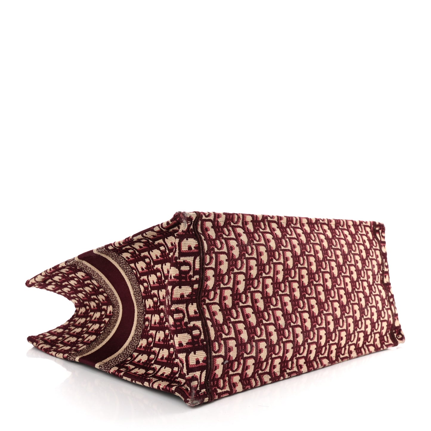 Oblique Large Book Tote Burgundy Multicolor
