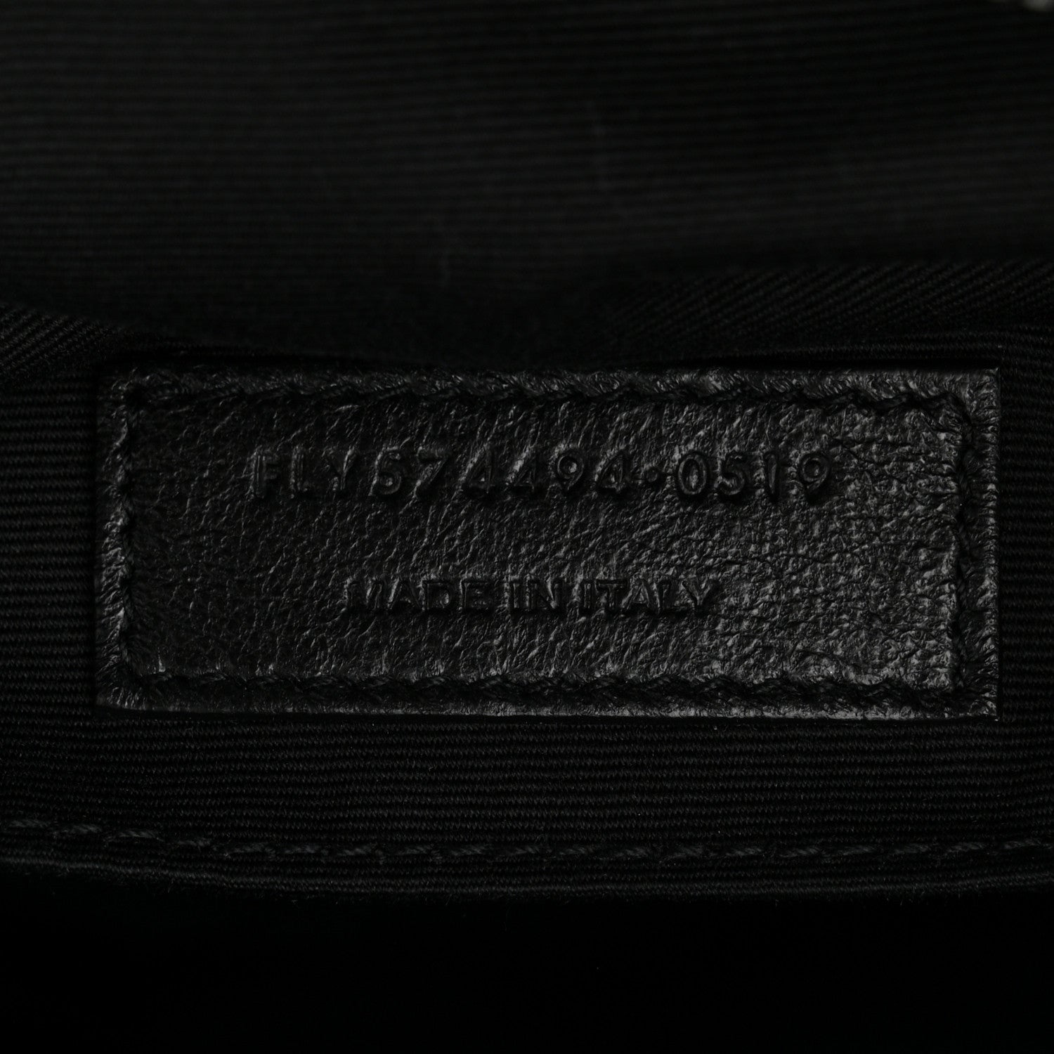 Saint Laurent Calfskin Matelasse Monogram Monochrome Lou Camera Bag Black 7 of 10