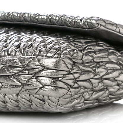 Miu Miu Nappa Matelasse Crystal Flap Clutch Cromo 12 of 12