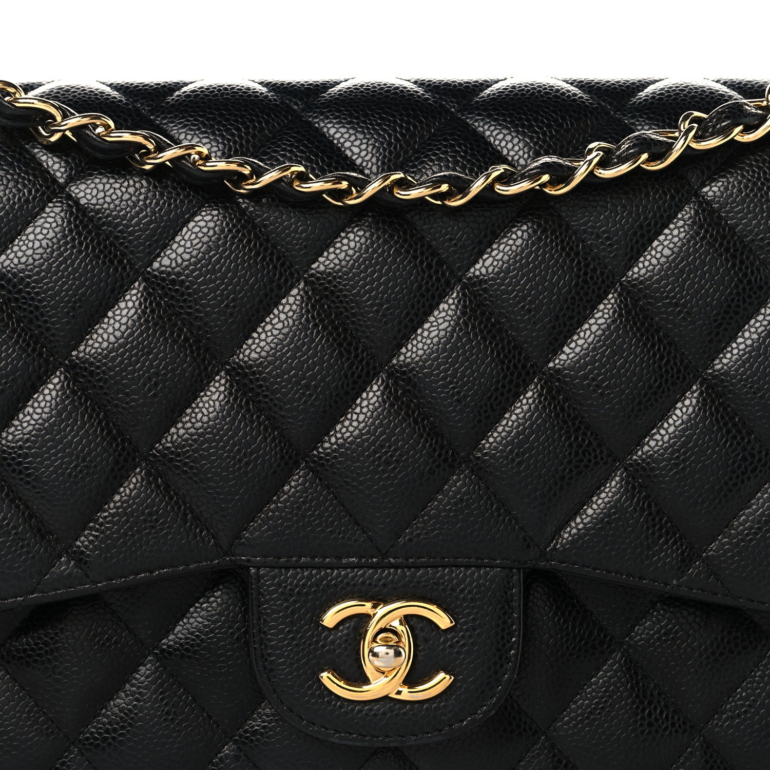 Chanel Caviar Quilted Jumbo Double Flap Black 8 of 10