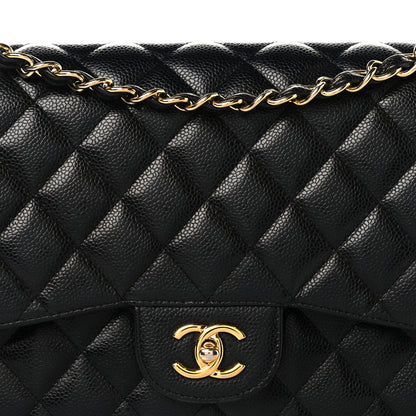 Chanel Caviar Quilted Jumbo Double Flap Black 8 of 10