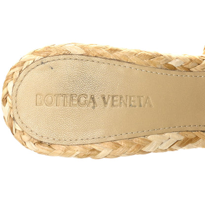 Bottega Veneta Raffia Twisted Intrecciato Stretch Mule Sandals 37 Macadamia 7 of 10
