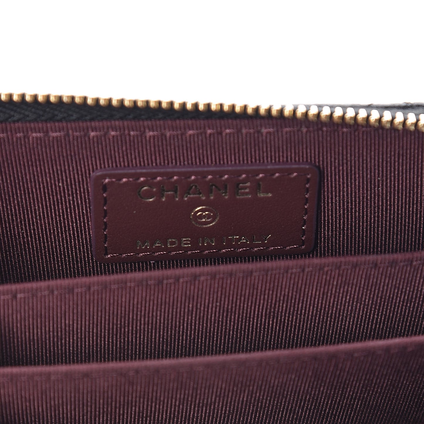 Caviar Quilted Zip Coin Purse Black