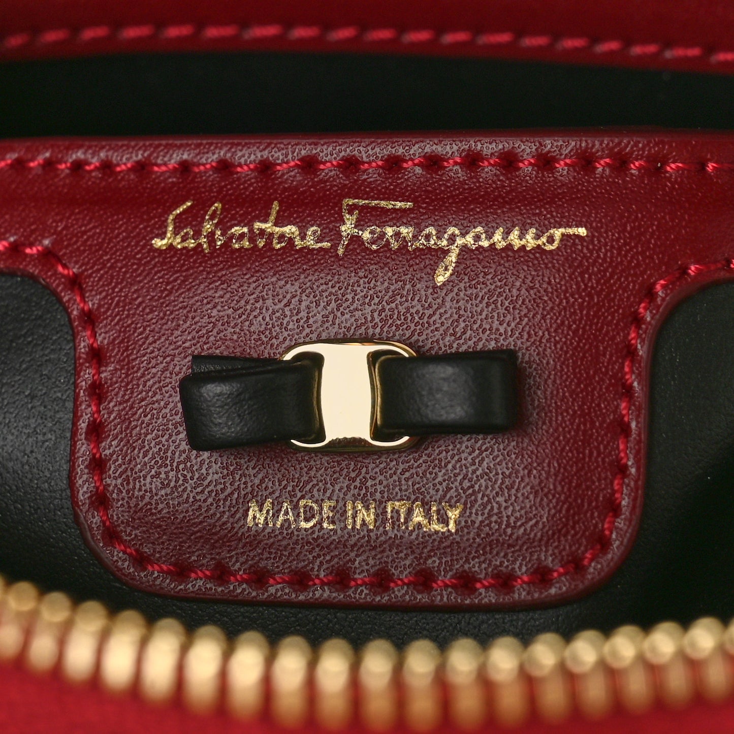 Calfskin Vara Bow Camera Bag Carmine