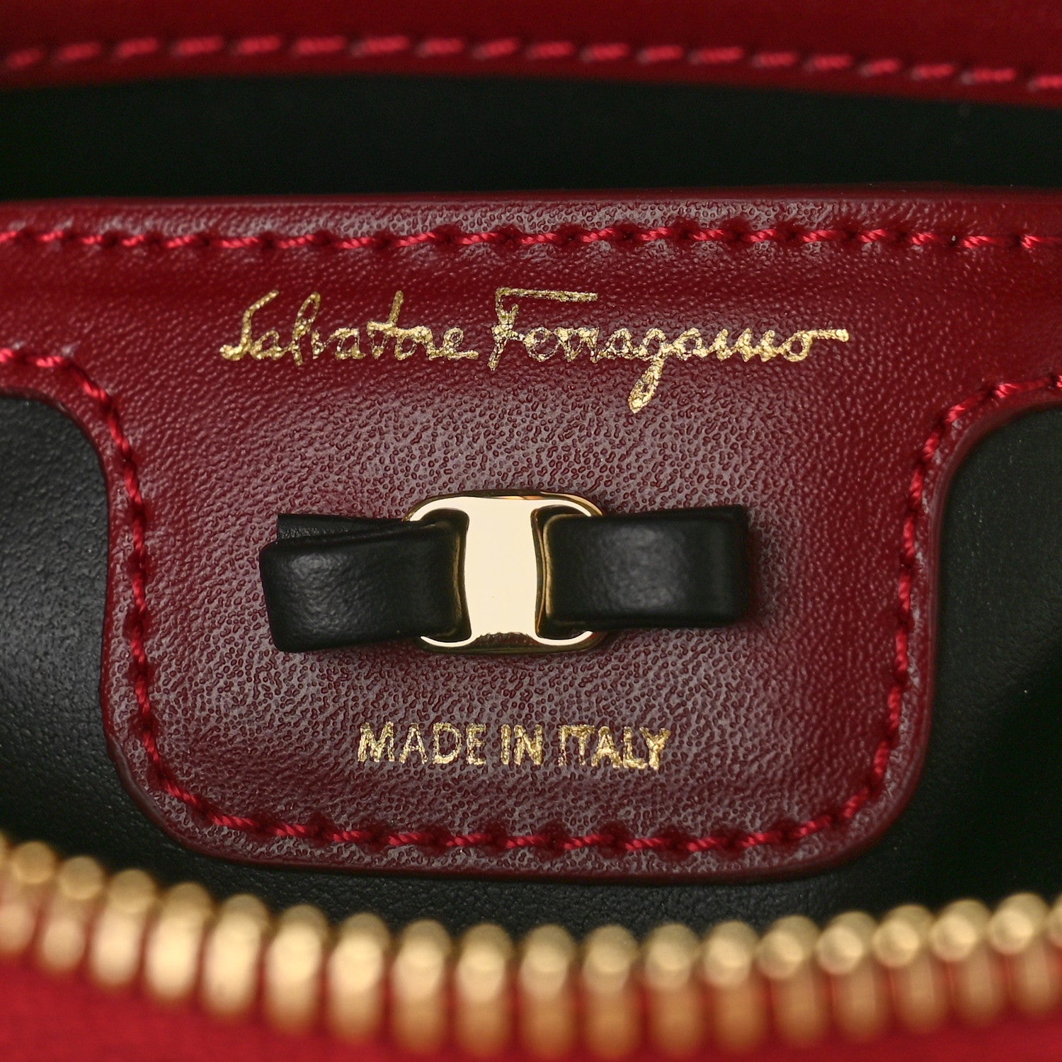 Salvatore Ferragamo Calfskin Vara Bow Camera Bag Carmine 6 of 8