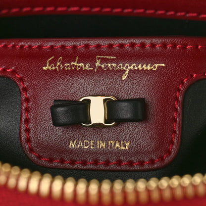 Salvatore Ferragamo Calfskin Vara Bow Camera Bag Carmine 6 of 8