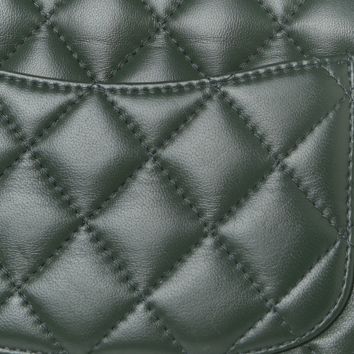Chanel Lambskin Quilted Mini Rectangular Flap Green 11 of 15