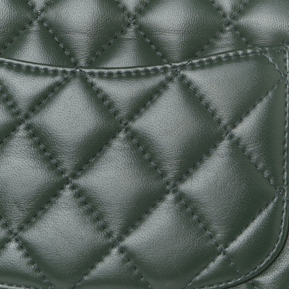 Chanel Lambskin Quilted Mini Rectangular Flap Green 11 of 15
