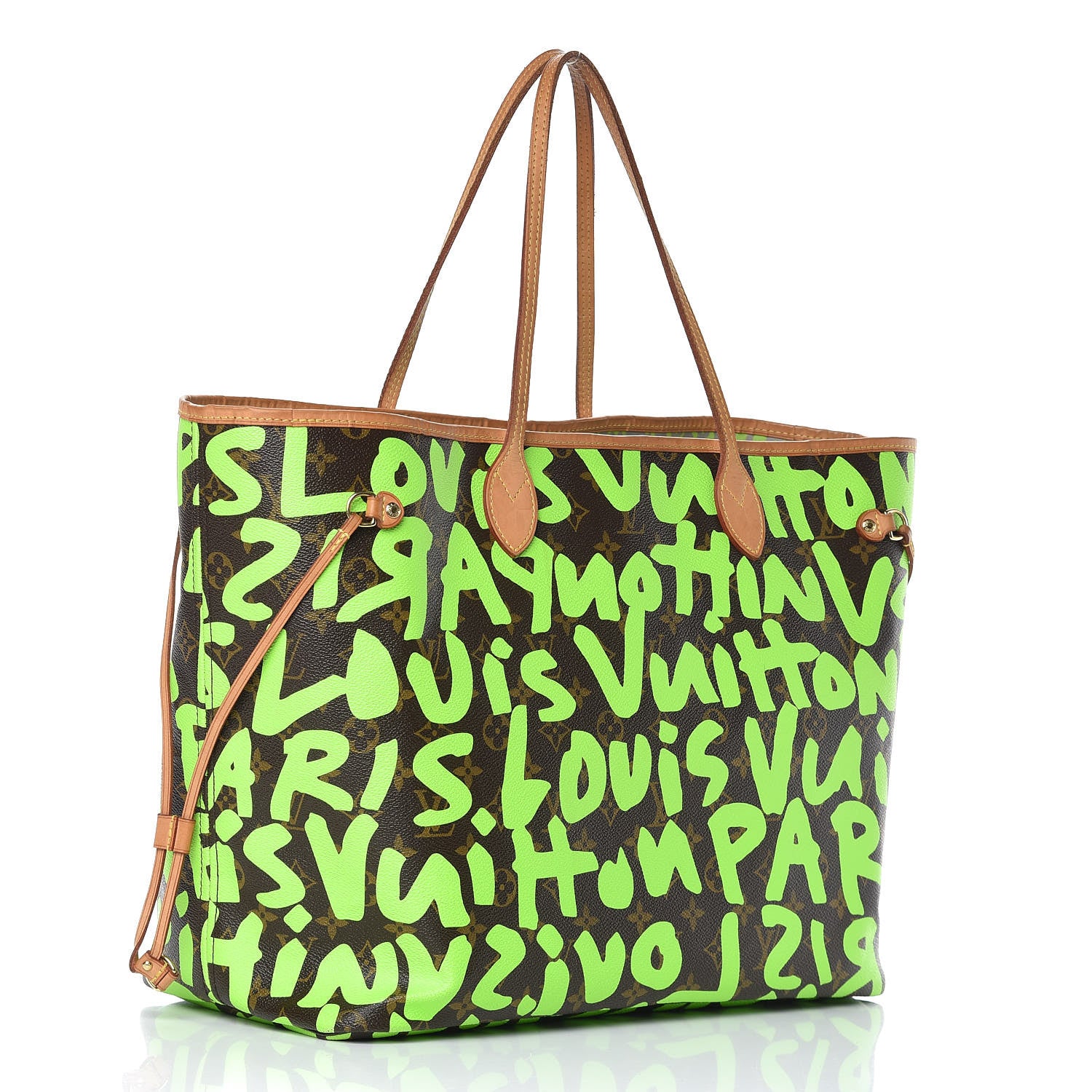 Louis Vuitton Monogram Graffiti Neverfull GM Green 3 of 20