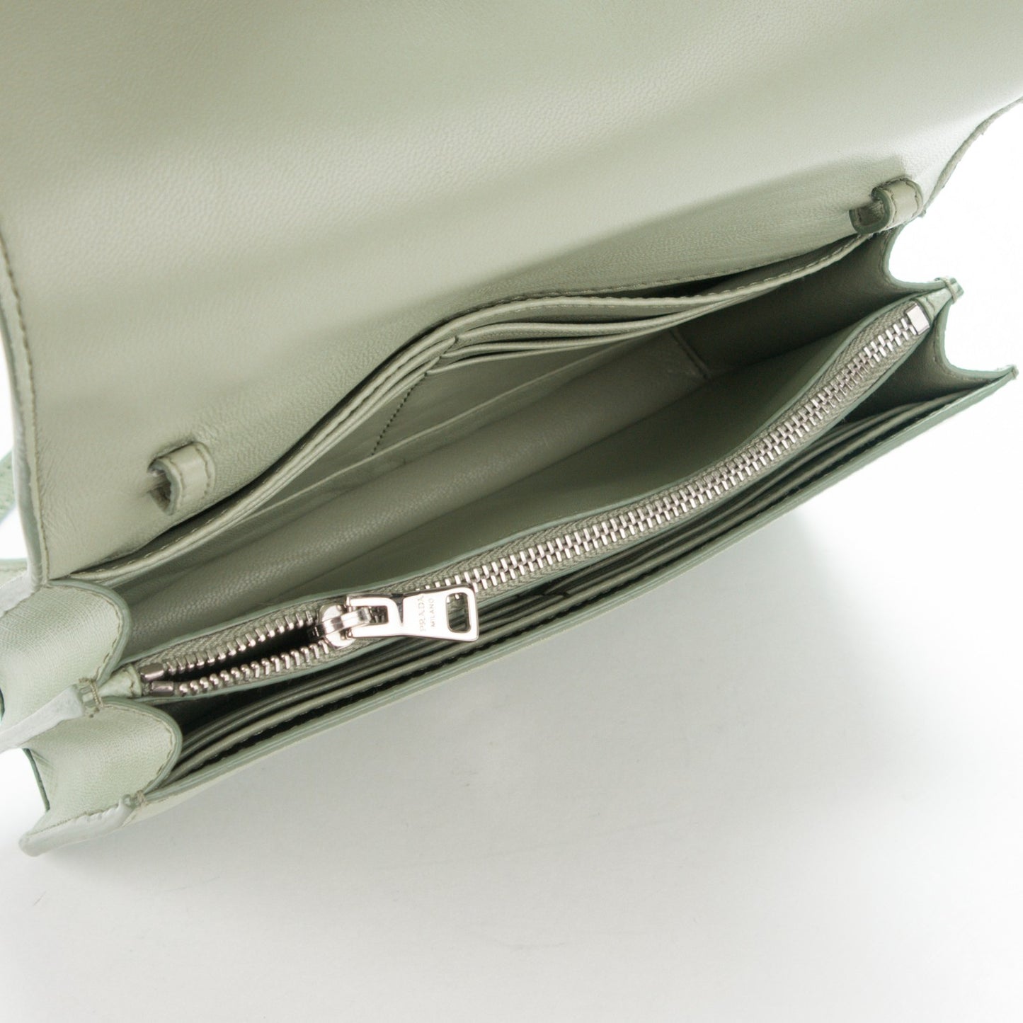 Saffiano Metal Flap Wallet Acquamarina