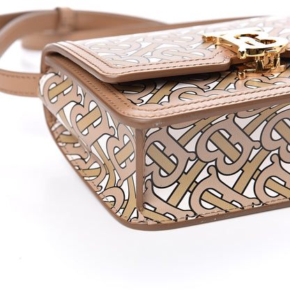 Burberry Calfskin Monogram Mini TB Bag Beige 7 of 9