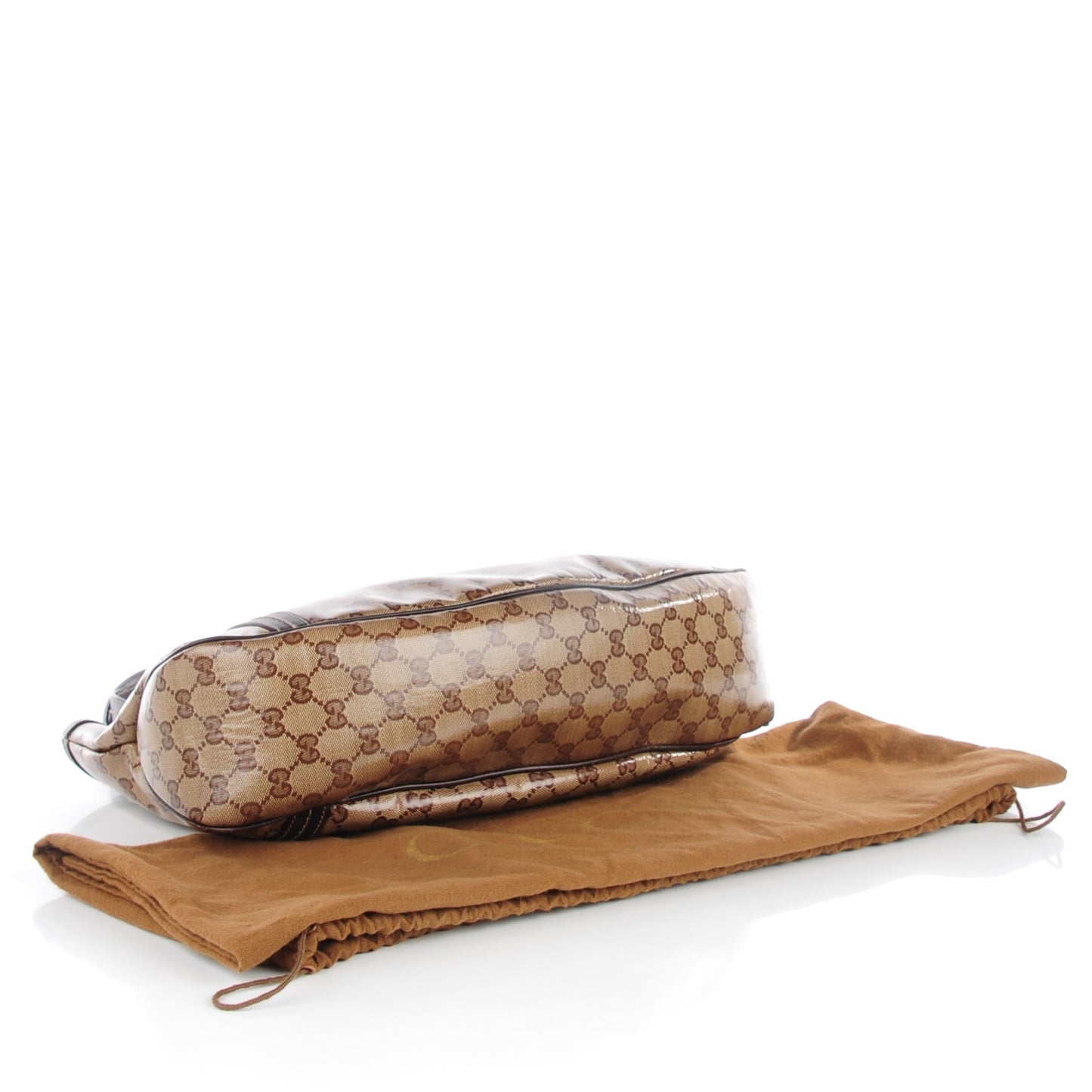 Crystal Monogram Duchessa Flap Shoulder Bag Dark Brown