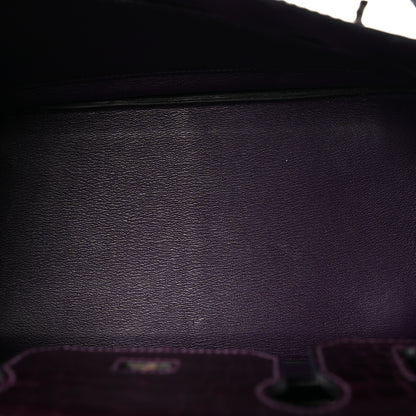 Hermes Shiny Niloticus Crocodile Birkin 30 Amethyst 5 of 14