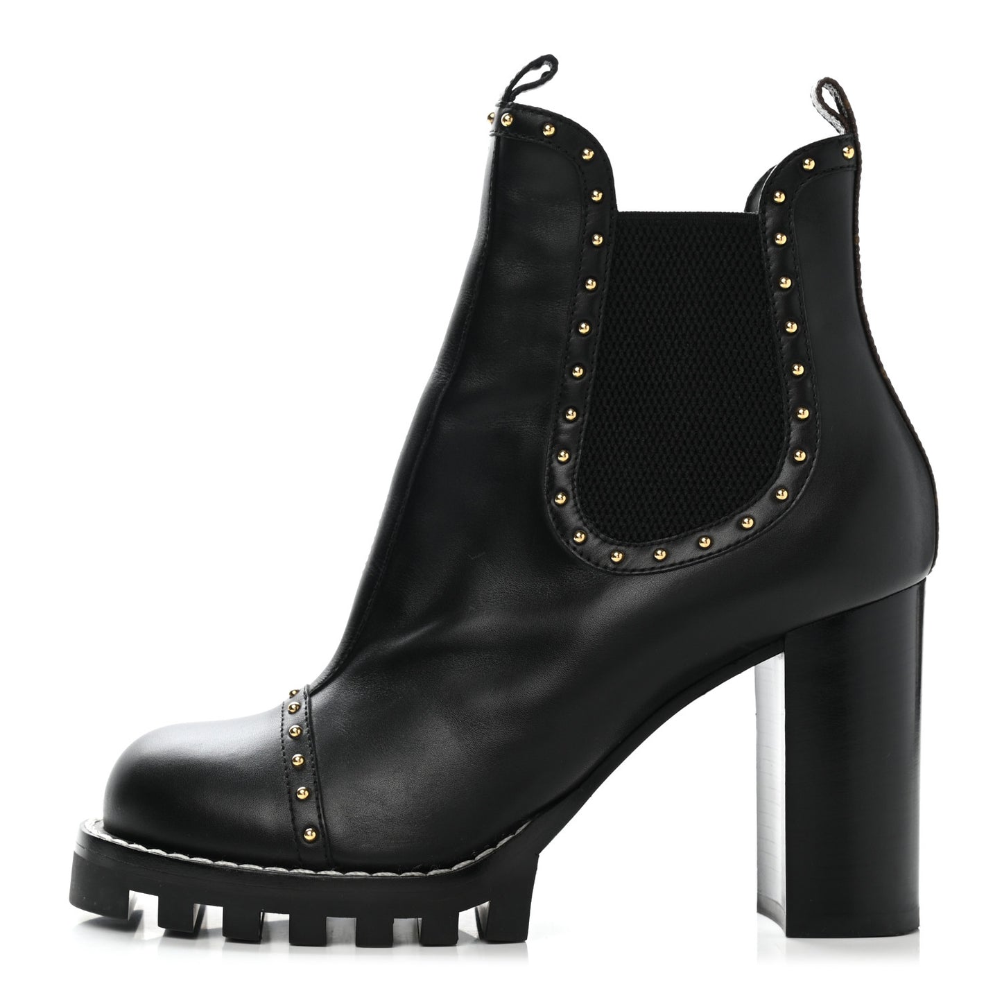 Calfskin Rockabilly Chelsea Ankle Boots 41 Black