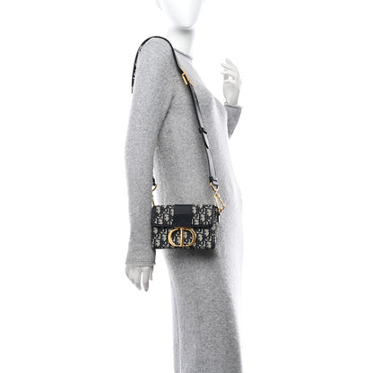 Christian Dior CHRISTIAN DIOR Oblique 30 Montaigne Box Bag Blue 2 of 9