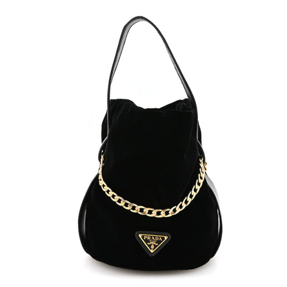 Prada Velvet Petit Sac Mini Bucket Bag Black 1 of 10