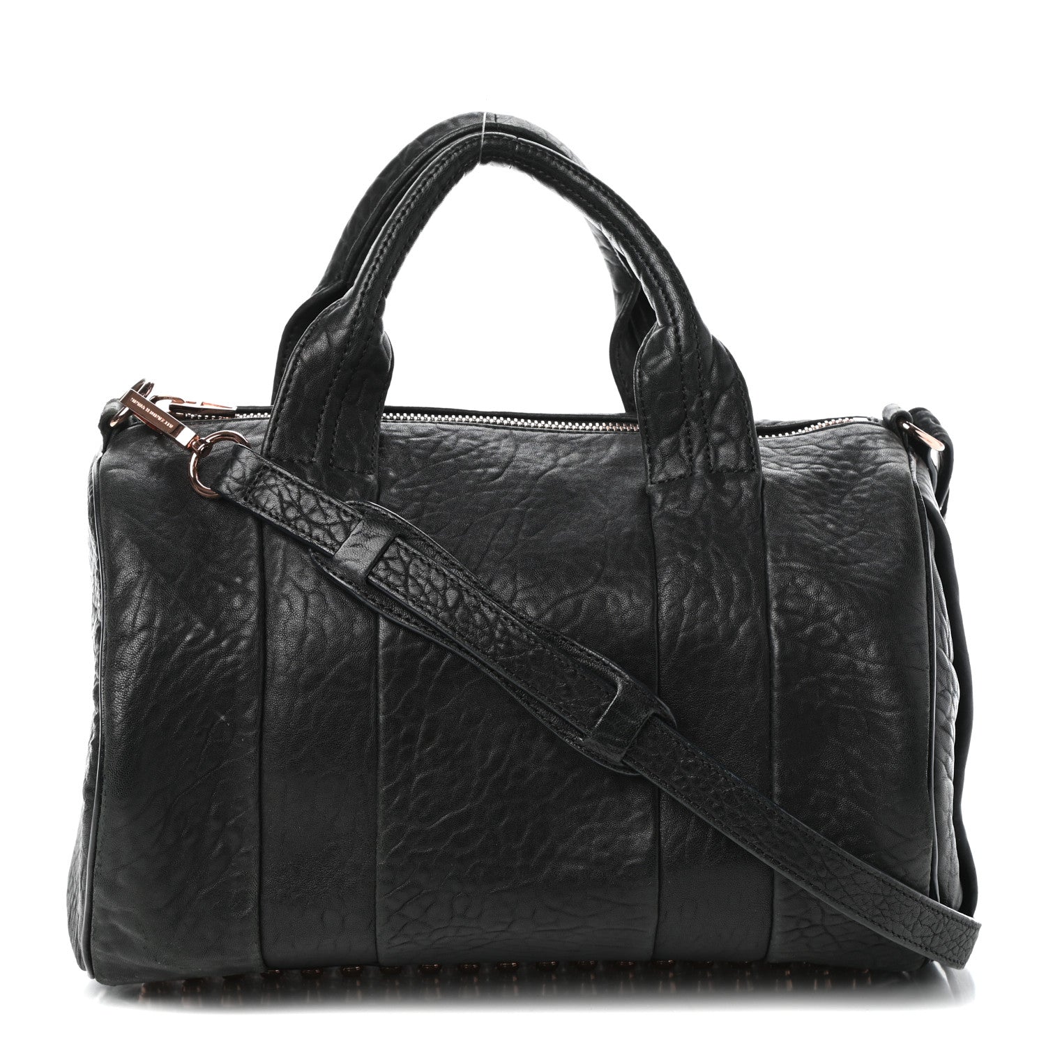Alexander Wang Pebbled Lambskin Rocco Black Rose Gold Hardware 1 of 9