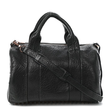 Alexander Wang Pebbled Lambskin Rocco Black Rose Gold Hardware 1 of 9