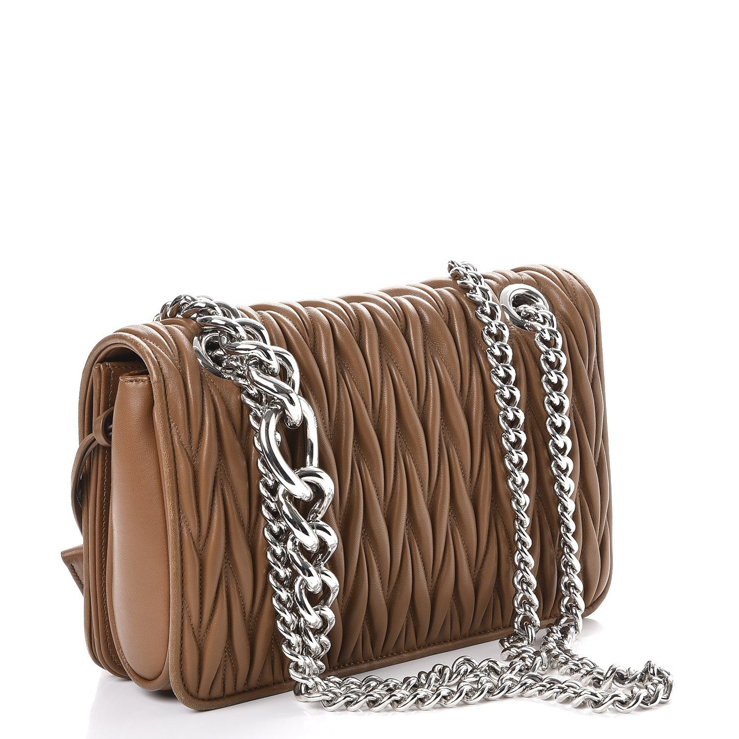 Miu Miu Nappa Matelasse Club Shoulder Bag Cannella 3 of 14