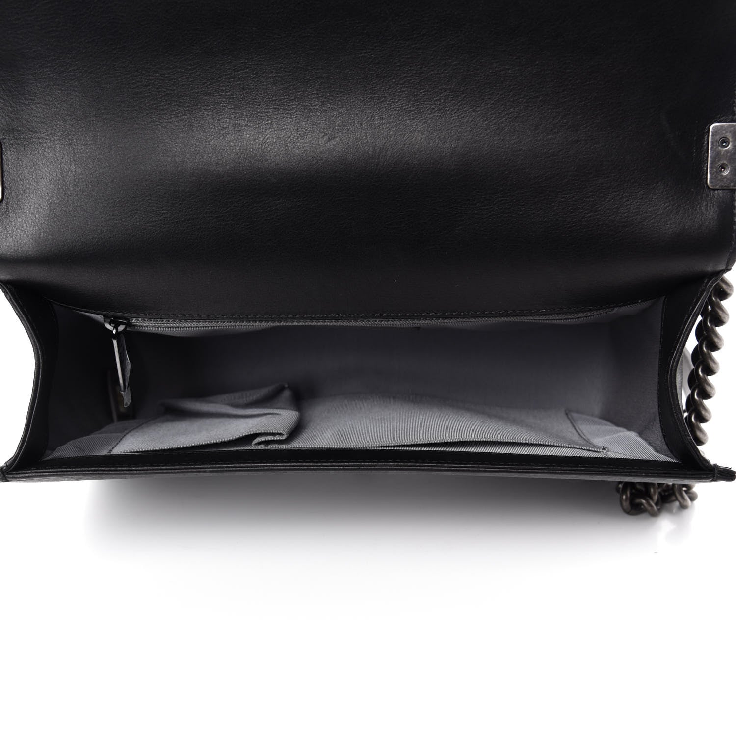 Chanel Metallic Calfskin Quilted New Medium Boy Flap Black 6 of 13