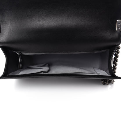 Chanel Metallic Calfskin Quilted New Medium Boy Flap Black 6 of 13
