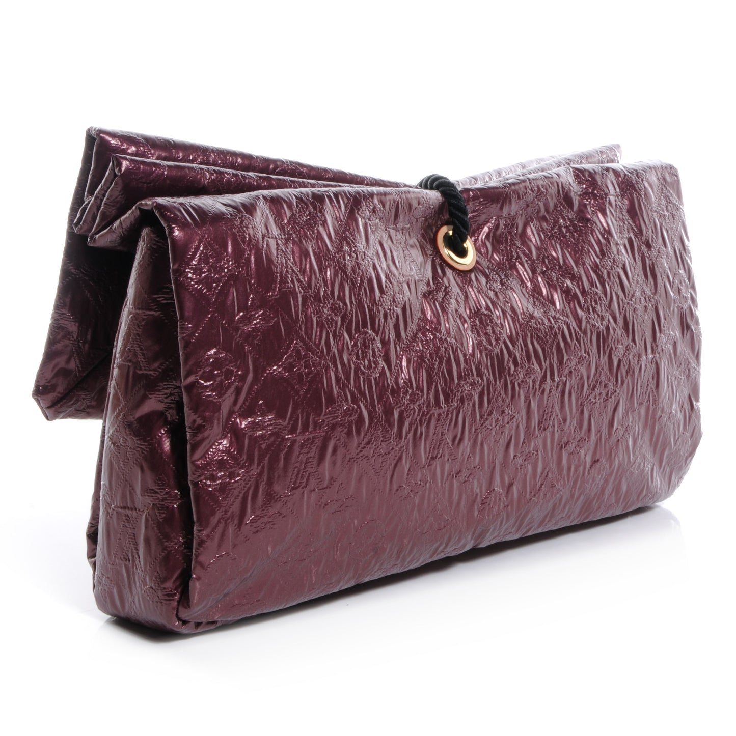 Jacquard Quilted Monogram Limelight African Queen Clutch Mara