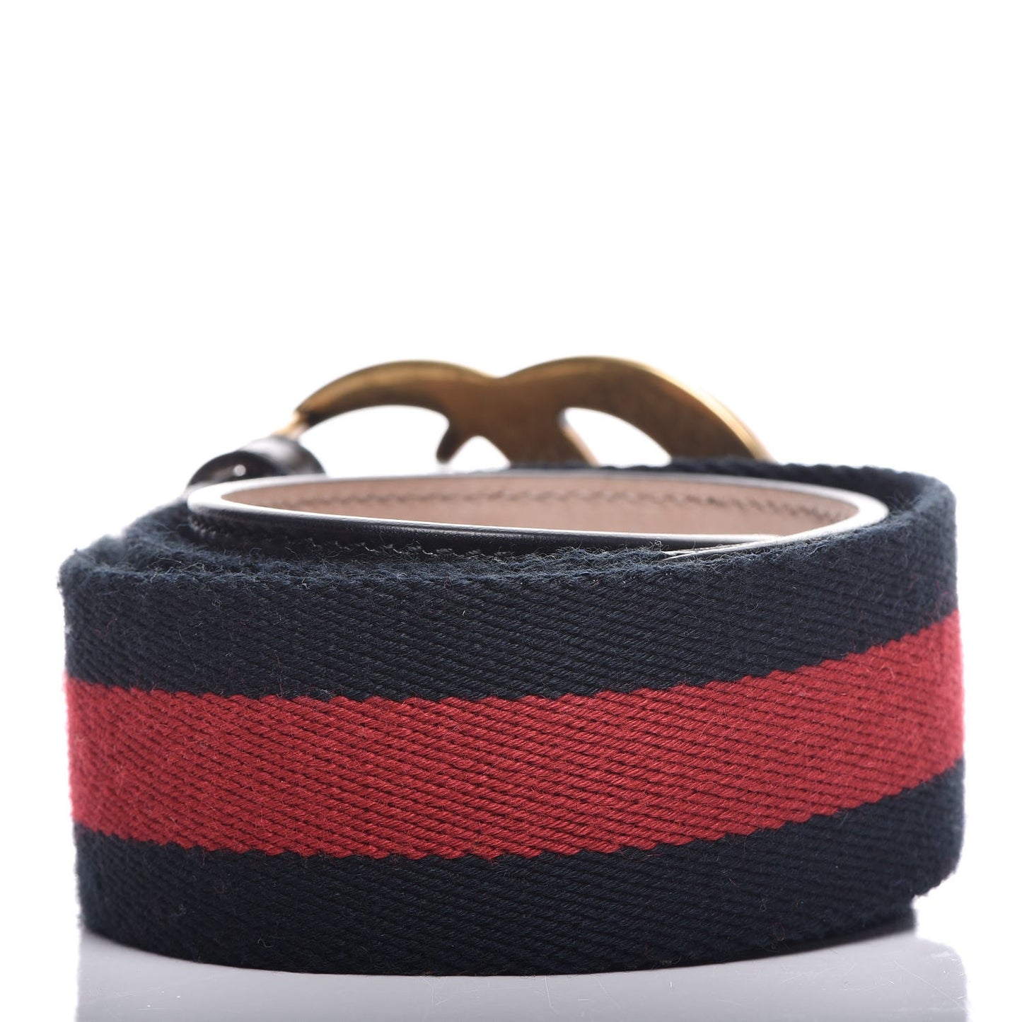 Nylon Calfskin Double G Web 40mm Belt 85 34 Blue Red Black