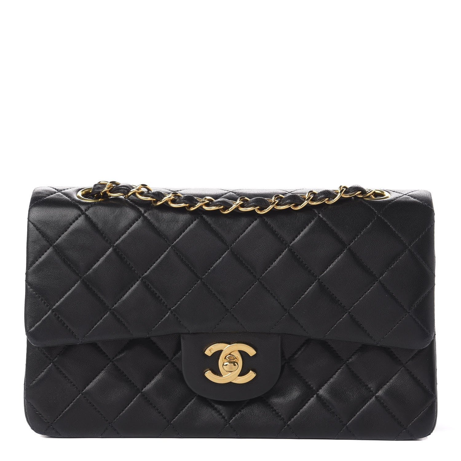 Chanel Lambskin Quilted Small Double Flap Black 1 of 12