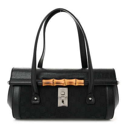 Gucci Monogram Bamboo Bullet Bag Black 1 of 10