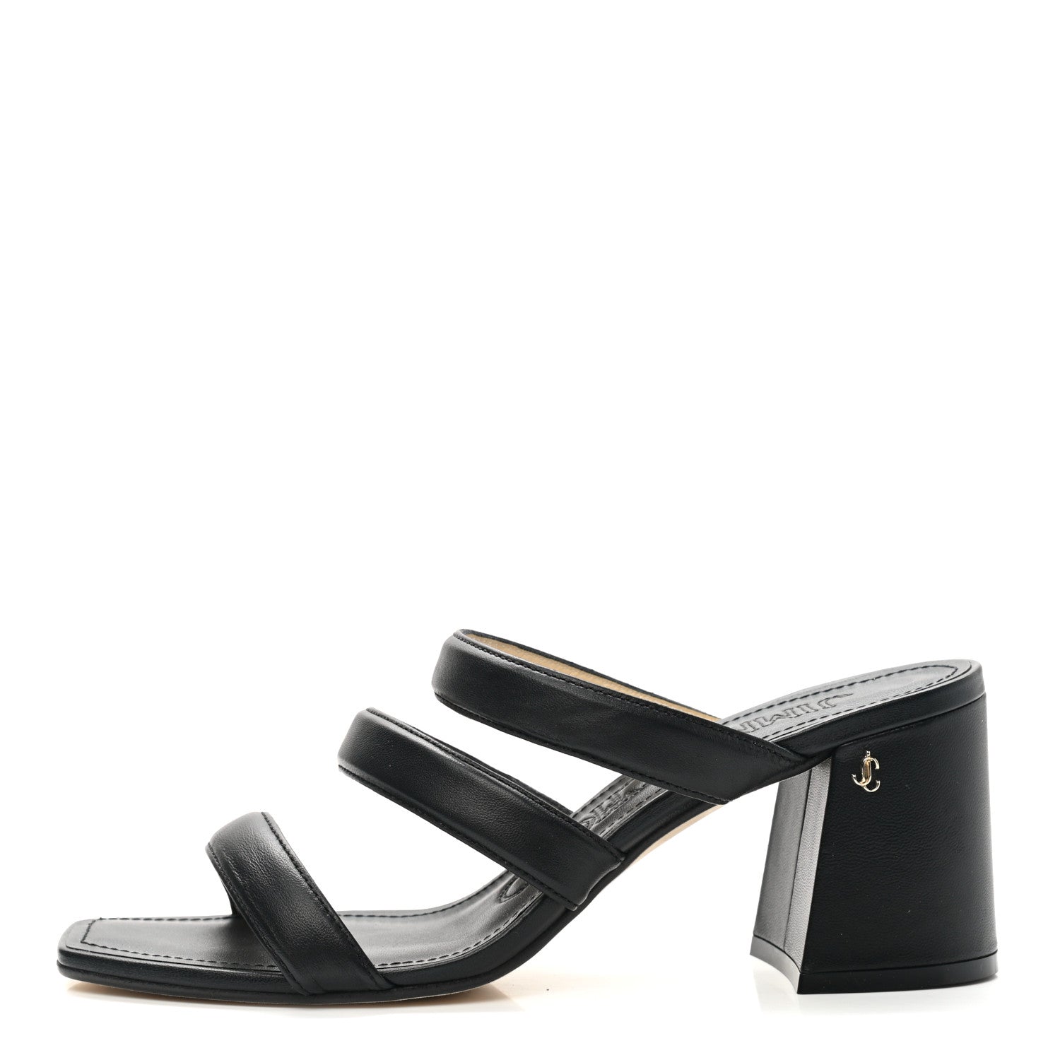 Jimmy Choo Nappa Auna 65 Mule Sandals 41 Black 1 of 8