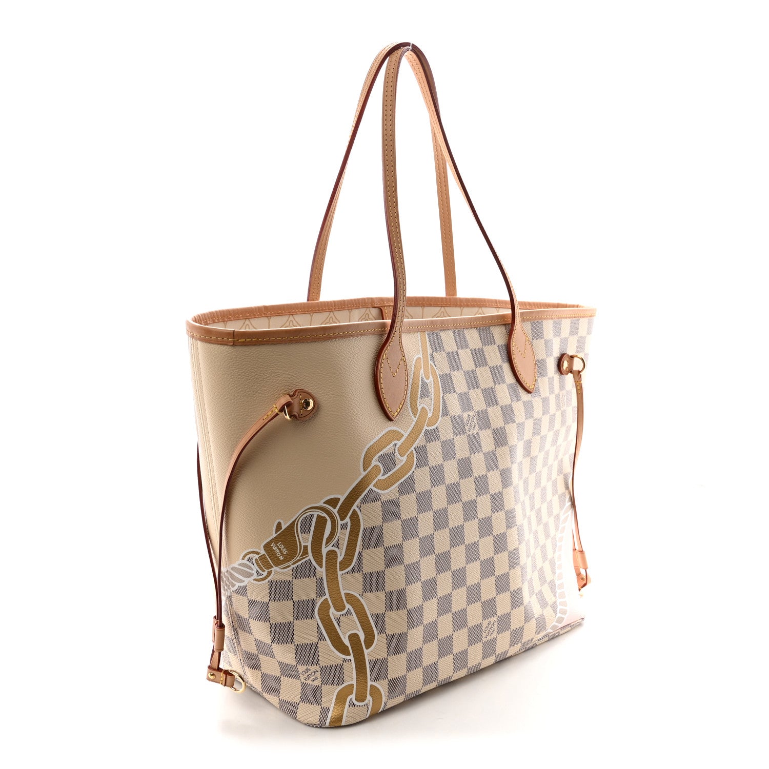 Louis Vuitton Damier Azur Nautical Neverfull MM 3 of 9