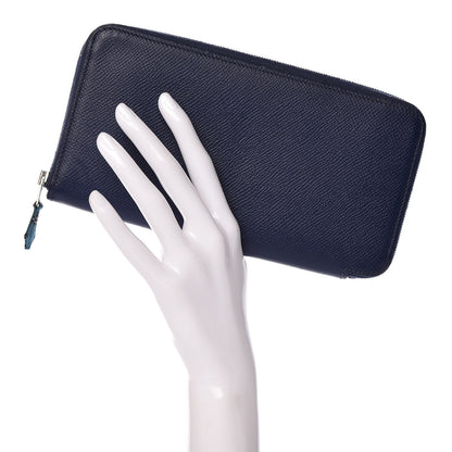 Hermes Epsom Silk'In Wallet Bleu Saphir 2 of 8