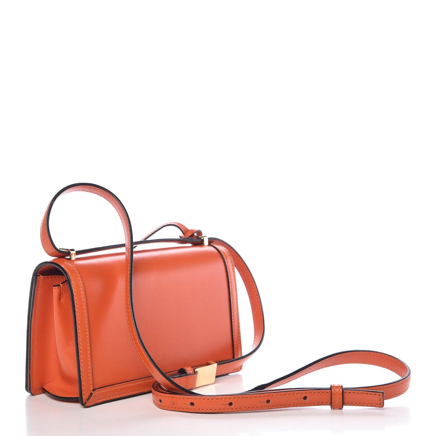 Calfskin Small Barcelona Shoulder Bag Orange