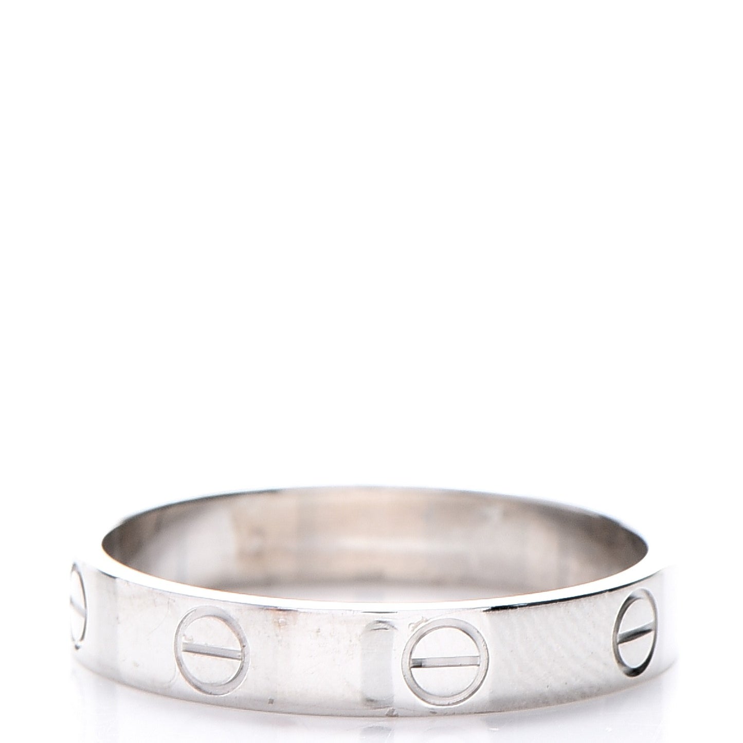18K White Gold 3.5mm LOVE Wedding Band Ring 56 7.5