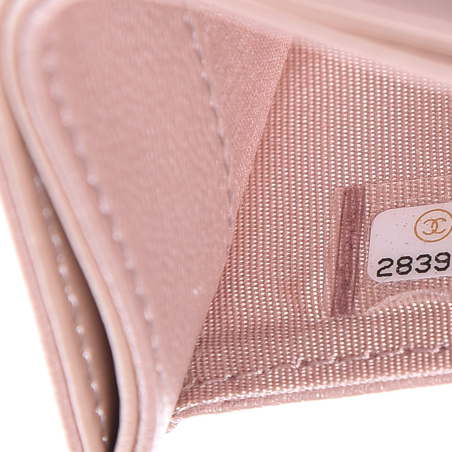 Chanel Goatskin Camellia Embossed Card Holder Light Pink 8 of 9