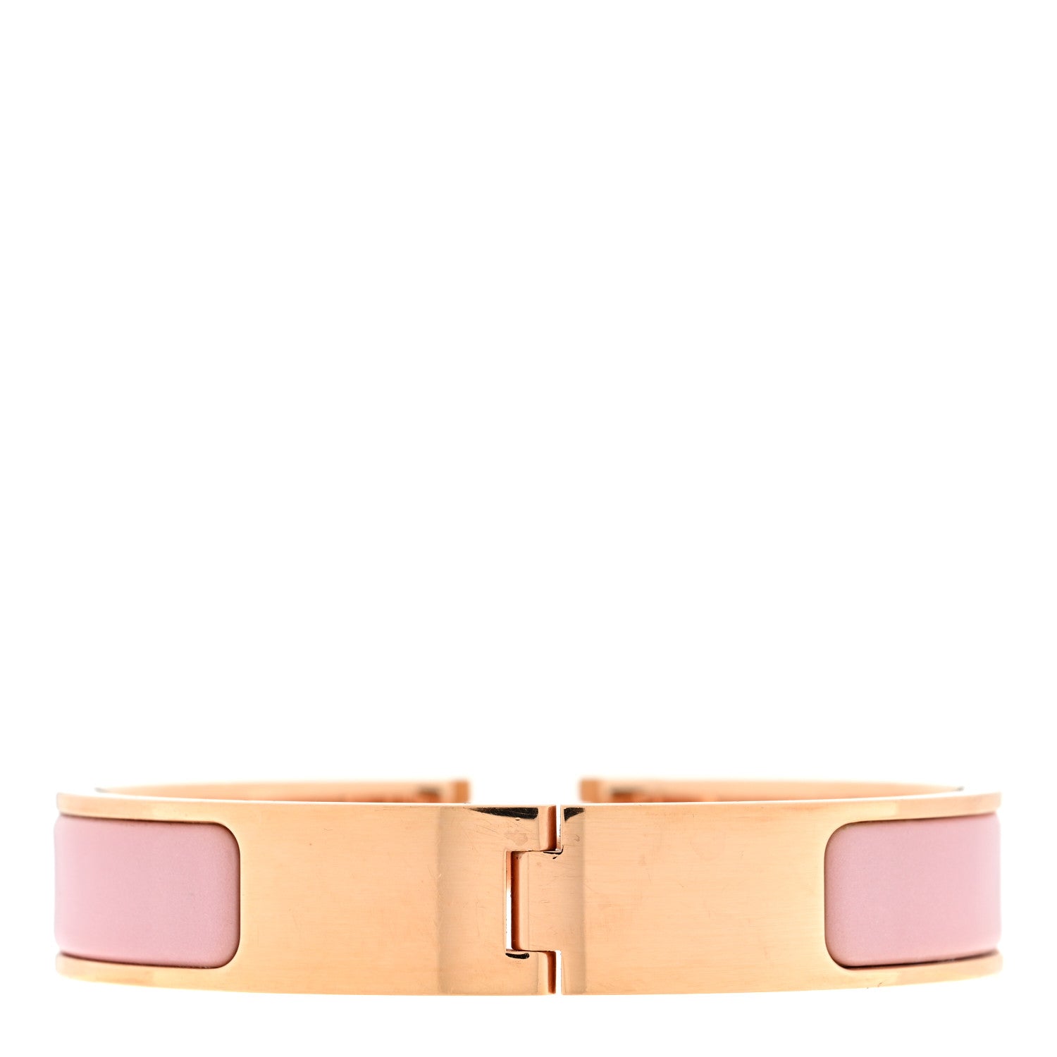 Hermes Enamel Narrow Clic Clac H Bracelet PM Rose Nacarat 2 of 3