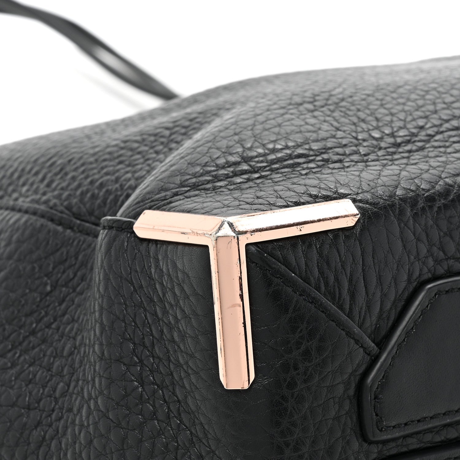 Alexander Wang Pebbled Calfskin Large Prisma Skeletal Tote Black Rose Gold Hardware 15 of 16