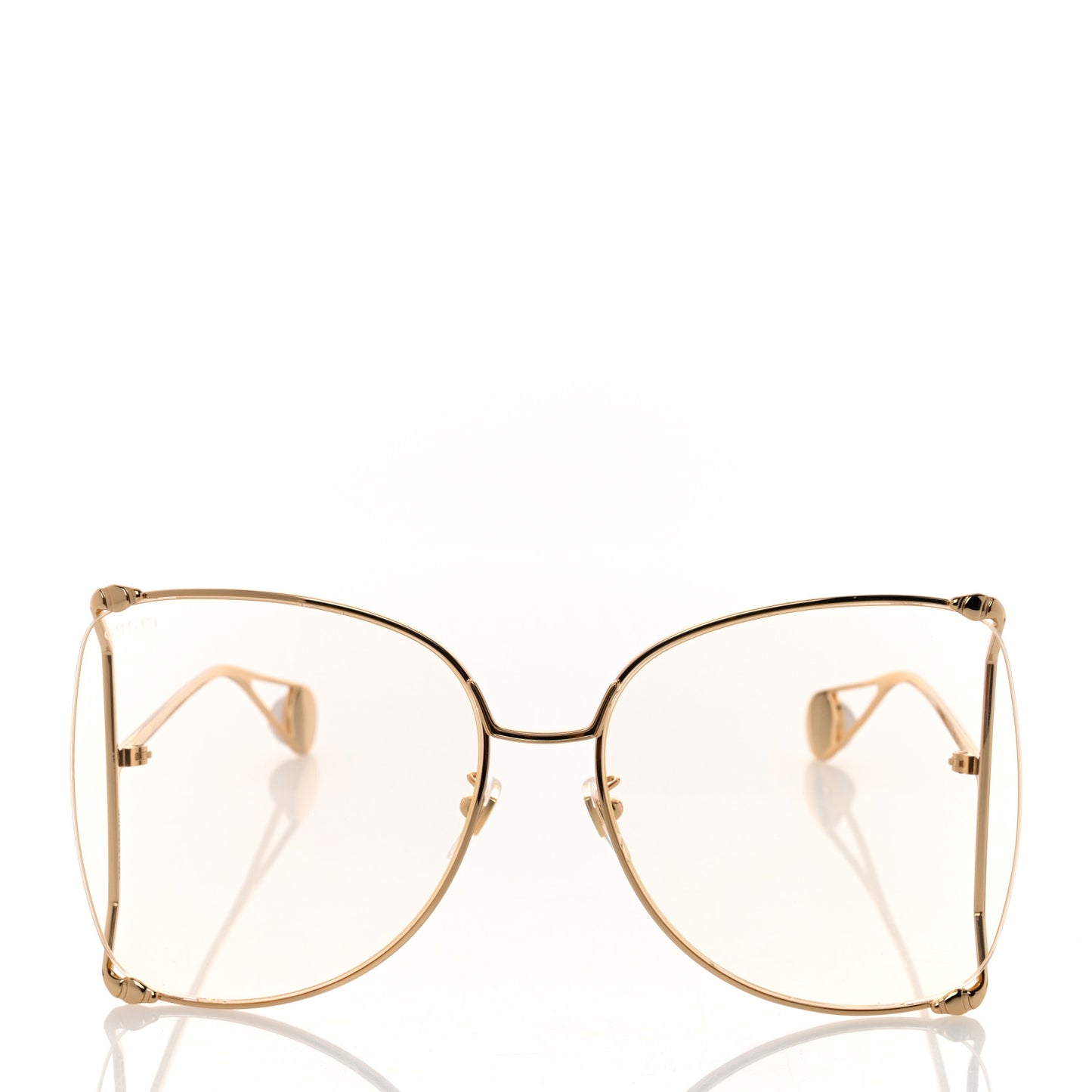 Metal Oversized Round Sunglasses GG0252S Gold