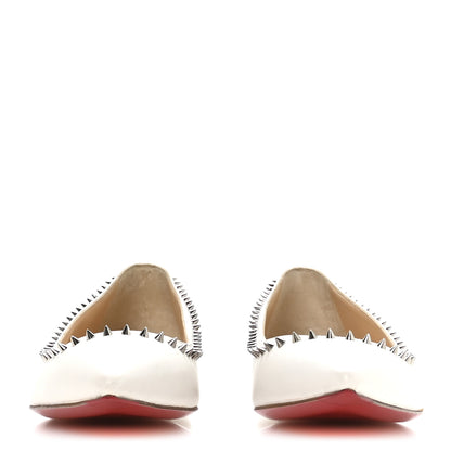 Christian Louboutin Kid Anjalina Flats 37 Snow 3 of 7