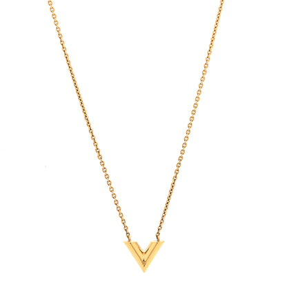 Louis Vuitton Essential V Necklace Gold 1 of 6