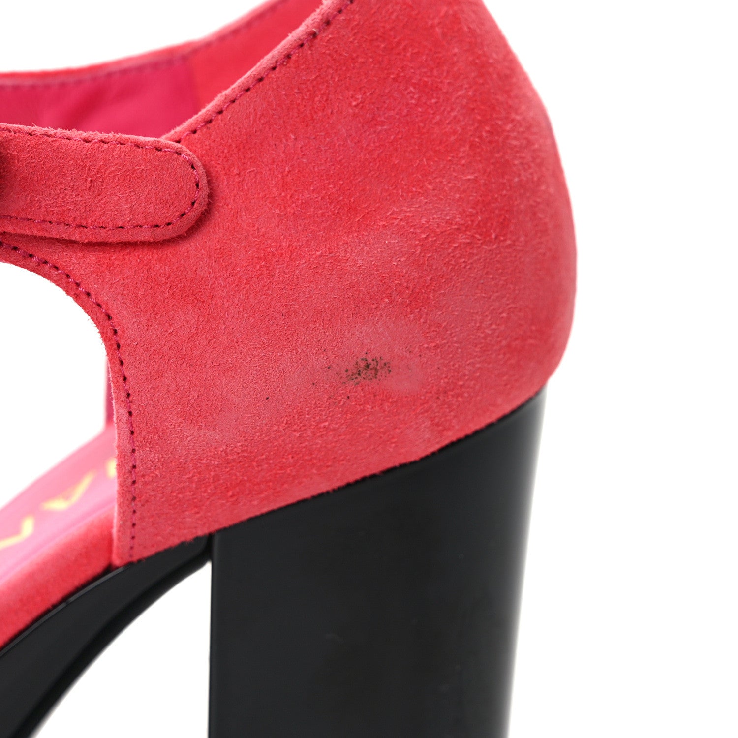 Chanel Patent Suede CC Platform Pumps 37.5 Dark Pink Black 9 of 9