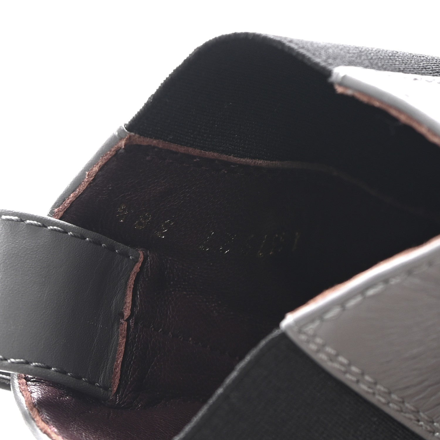 Chanel Calfskin Cap Toe CC Ankle Boots 38.5 Grey Black 9 of 10