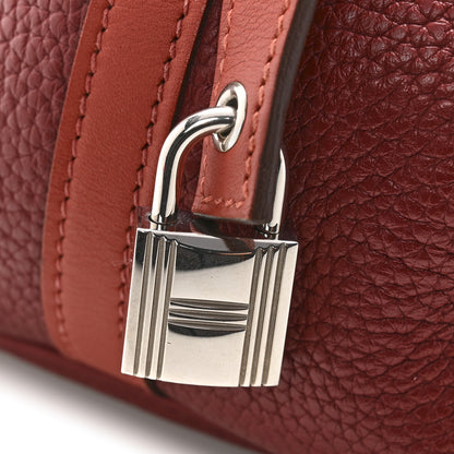 Hermes Taurillon Clemence Swift Picotin Lock 22 MM Rouge H Brique 12 of 14