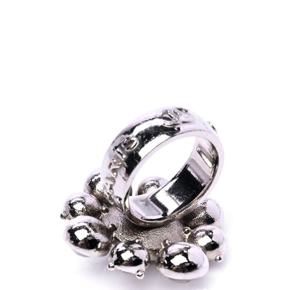 Chanel Crystal CC Ring 7.5 Silver Multicolor 4 of 5