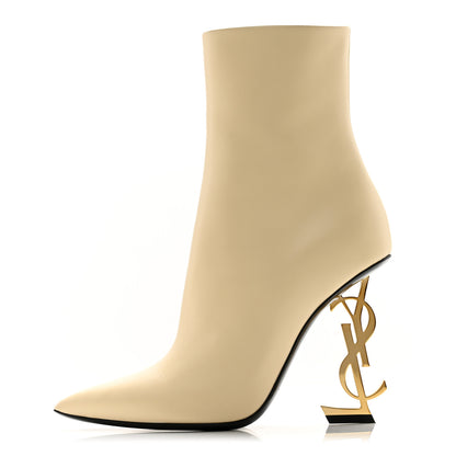 Saint Laurent Soft Calfskin Opyum 110 Ankle Boots 36.5 Real Beige 1 of 10
