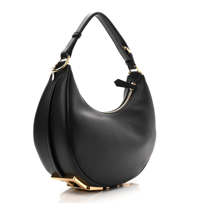 Fendi Vitello Grace Matte Small Fendigraphy Hobo Bag Black 3 of 10