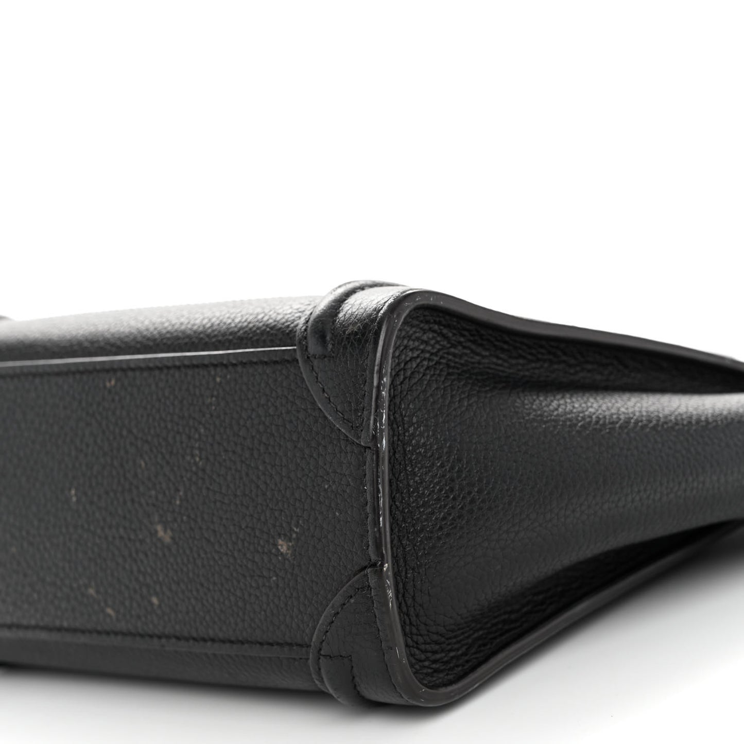Drummed Calfskin Nano Luggage Black
