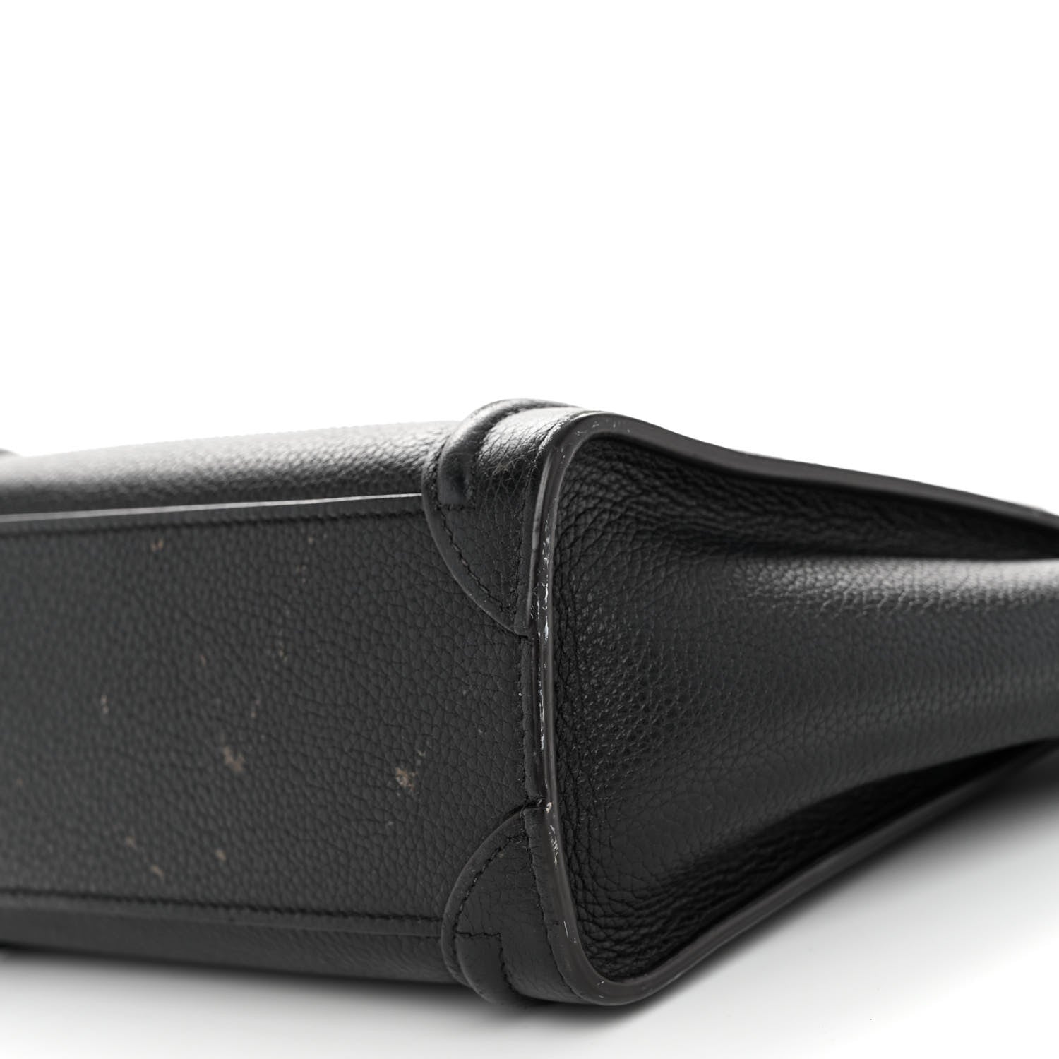 Celine Drummed Calfskin Nano Luggage Black 9 of 10